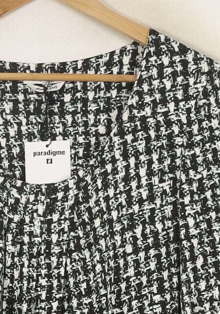 Robe Midi Noire et Blanche - Taille M/38