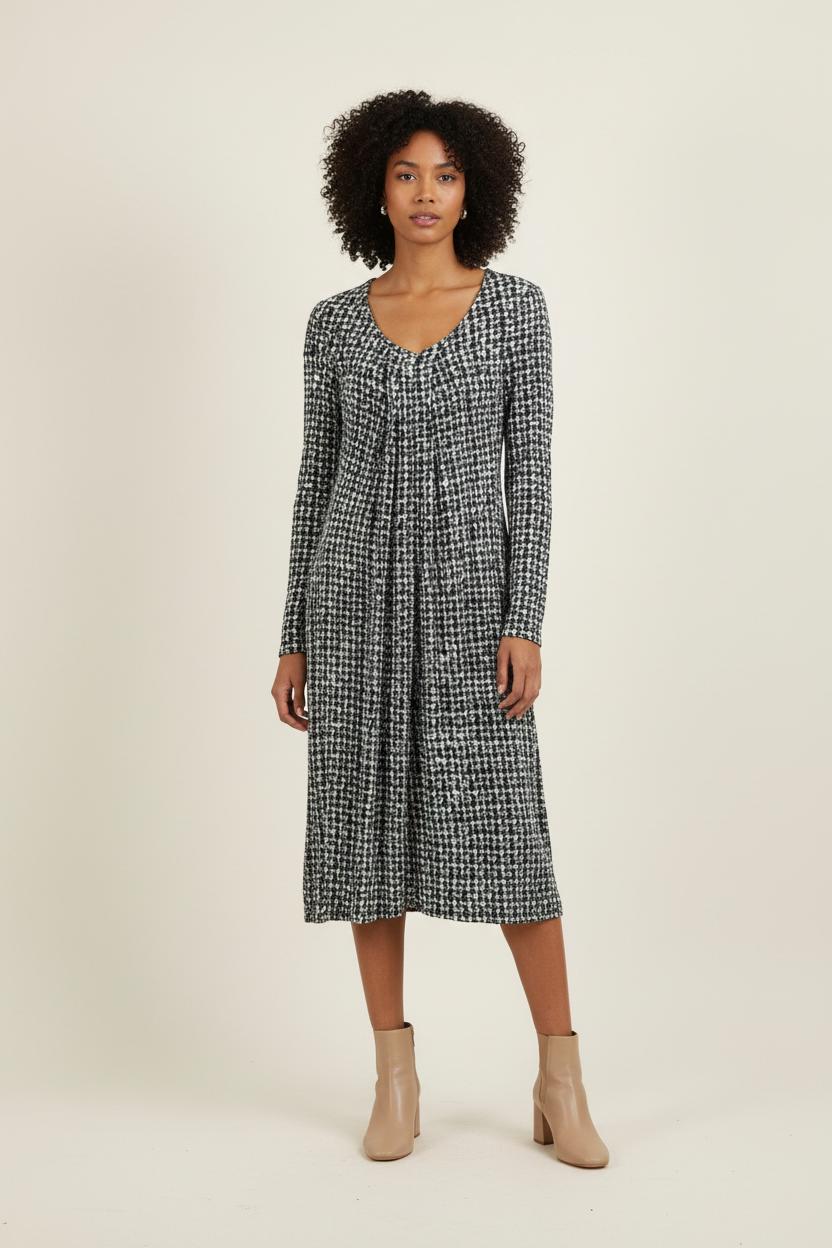 Robe Midi Noire et Blanche - Taille M/38