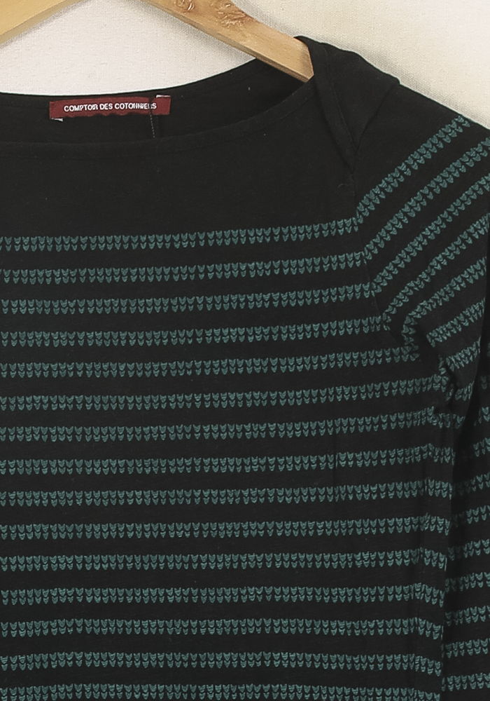 T-shirt Noir et Vert - Taille XS/34