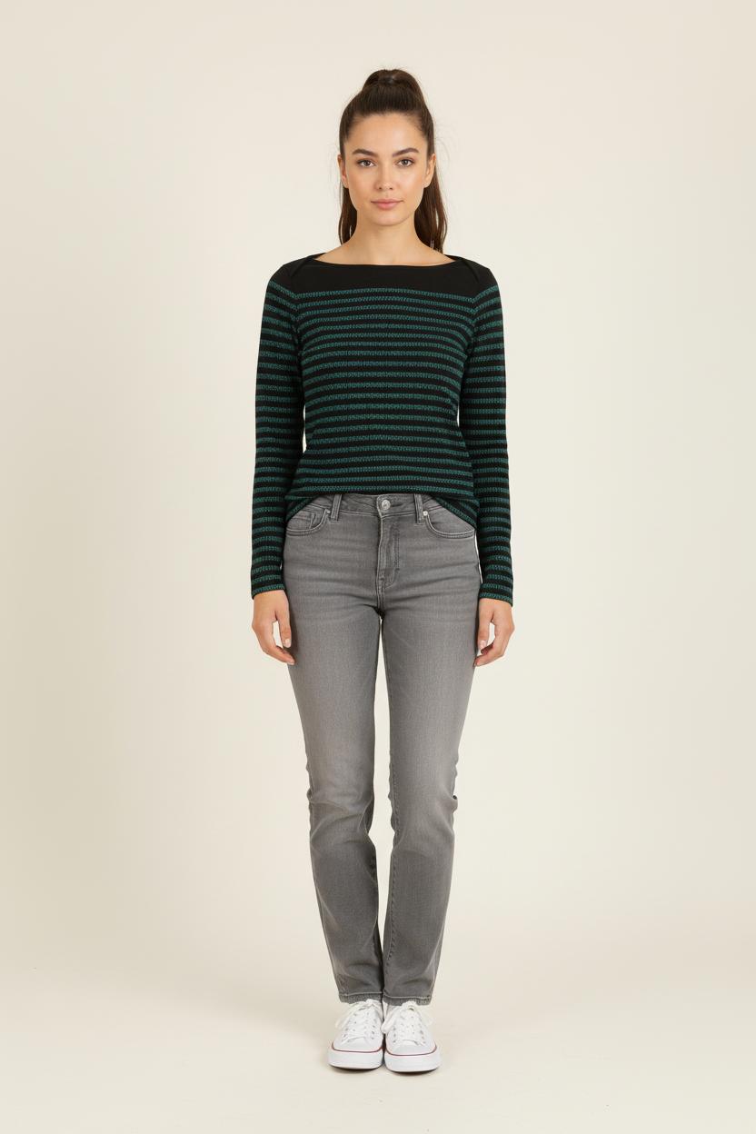 T-shirt Noir et Vert - Taille XS/34