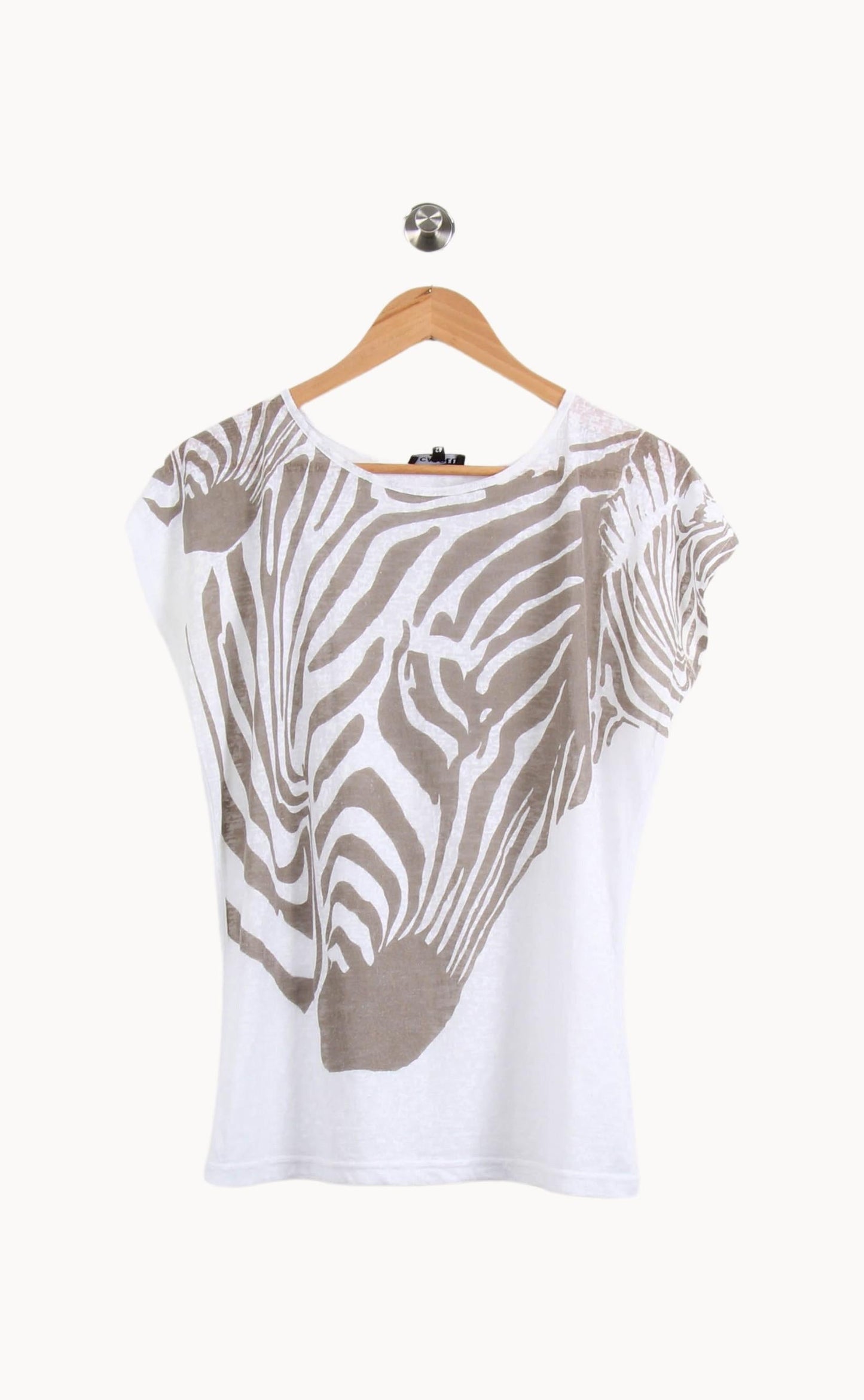 Tee-shirt Blanc et Beige - Taille XL/42