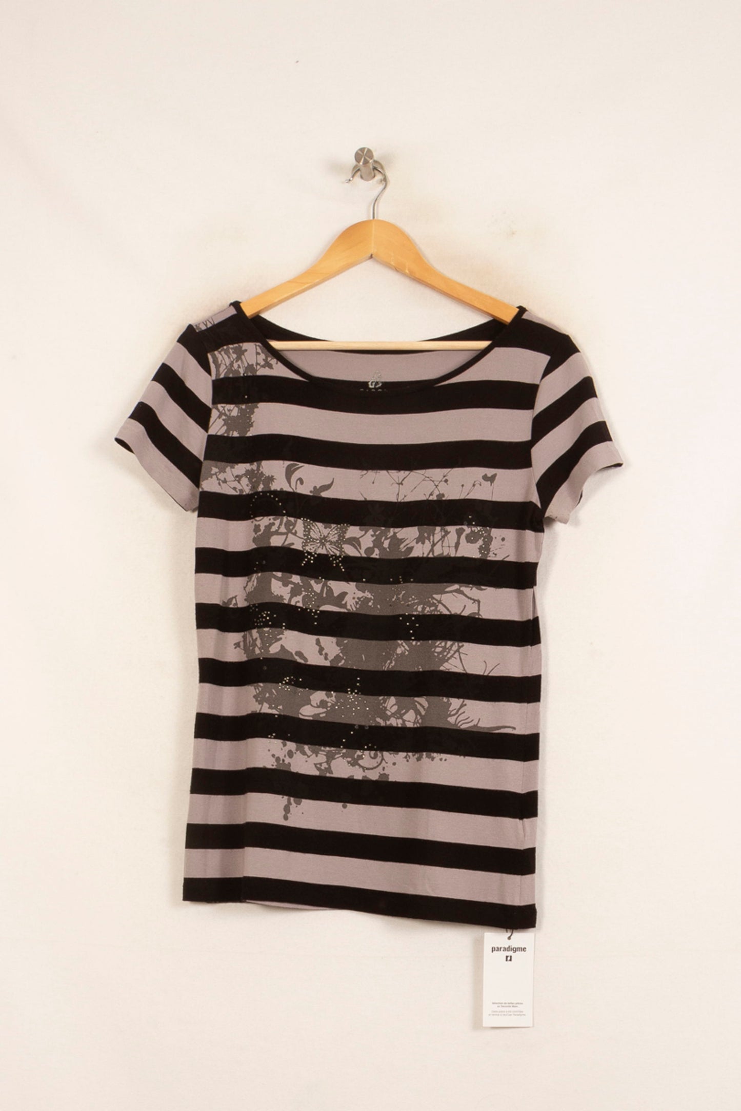 Tee-shirt Gris et Noir - Taille XL/42