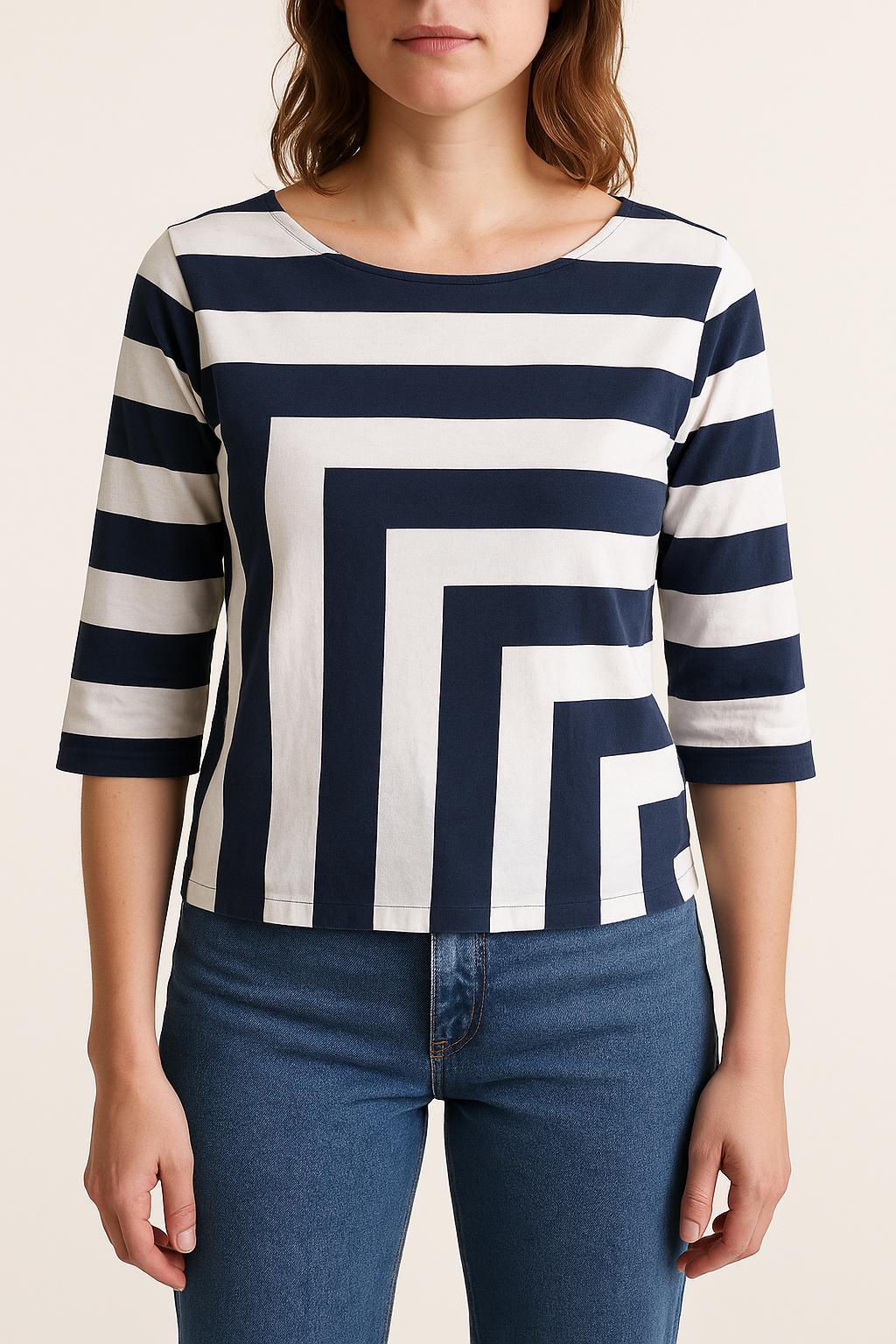 Tee-shirt Bleu et Blanc - Taille M/38