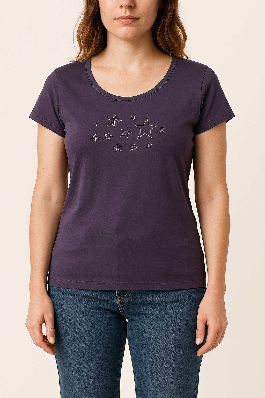 Tee-shirt Violet - Taille XL/42