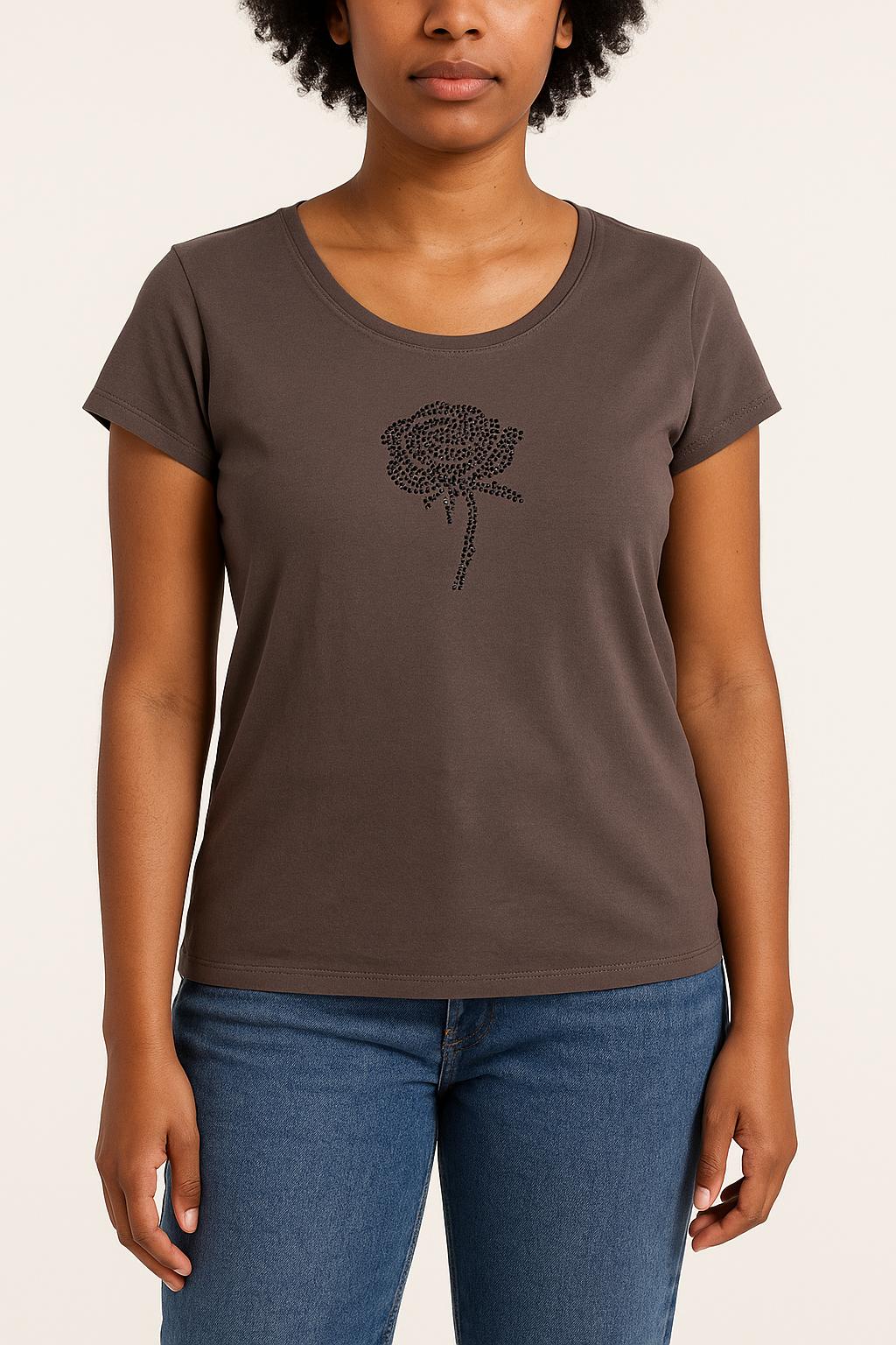 Tee-shirt Marron - Taille XL/42