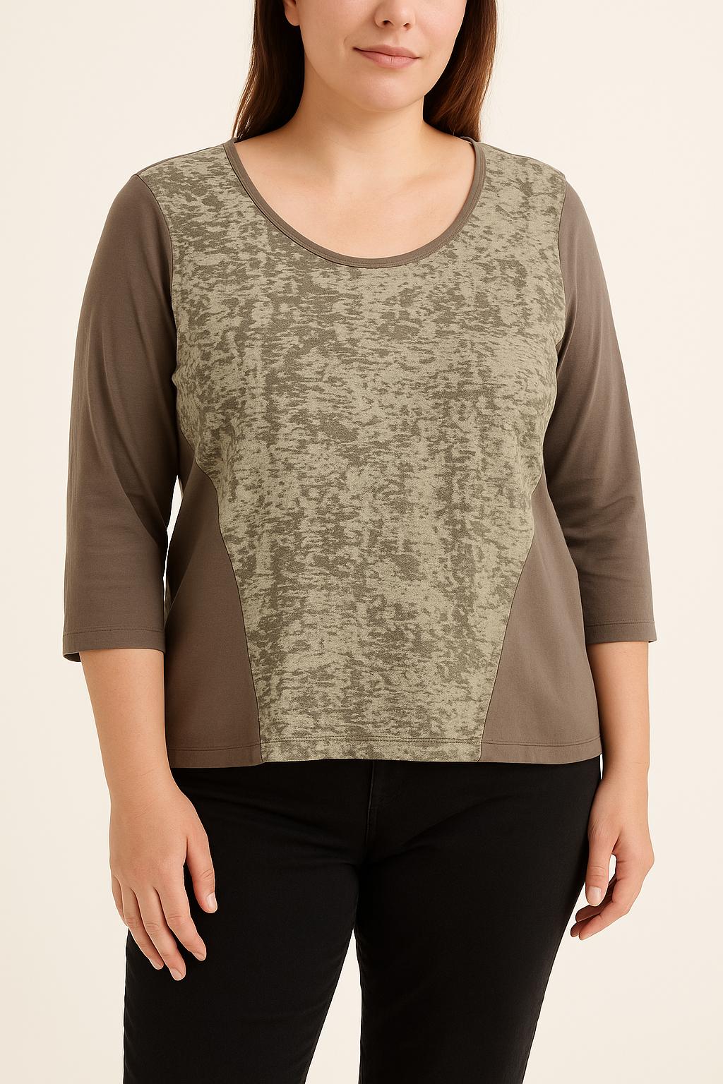 Tee-shirt Gris et Beige - Taille XL/42