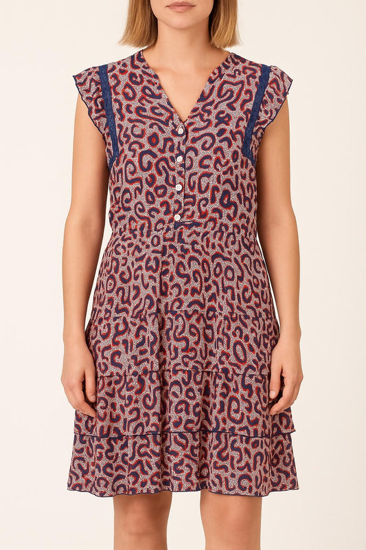 Robe Volantée Multicolore - Taille L/40