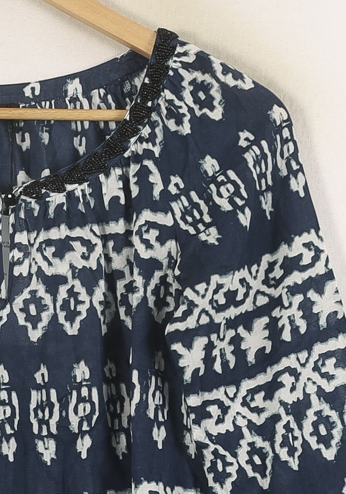 Blouse Bleue et Blanche - Taille S/36