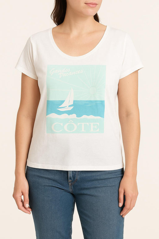 Tee-shirt Blanc - Taille XL/42