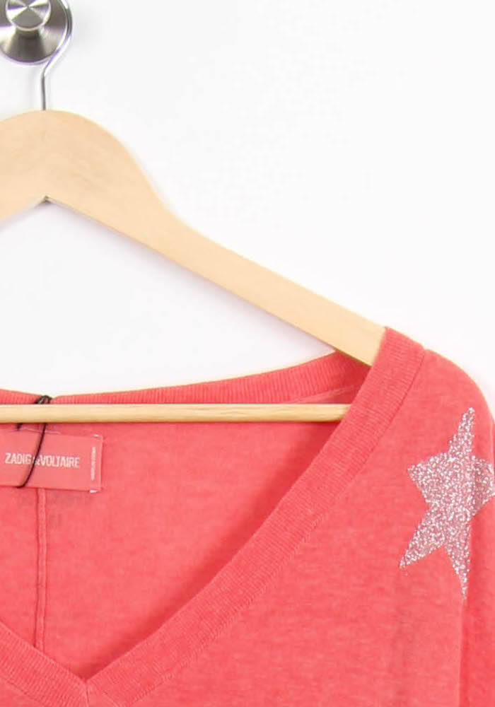 Pull Rose et Argenté - Taille XS/34