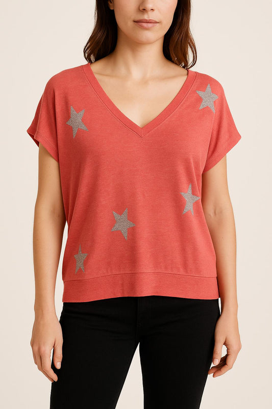 Pull Rose et Argenté - Taille XS/34