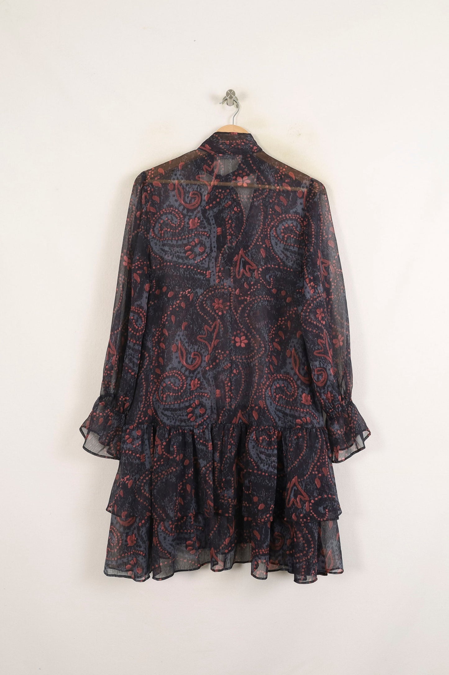 Robe Volantée Bleu et Rouge - Taille XXL/44