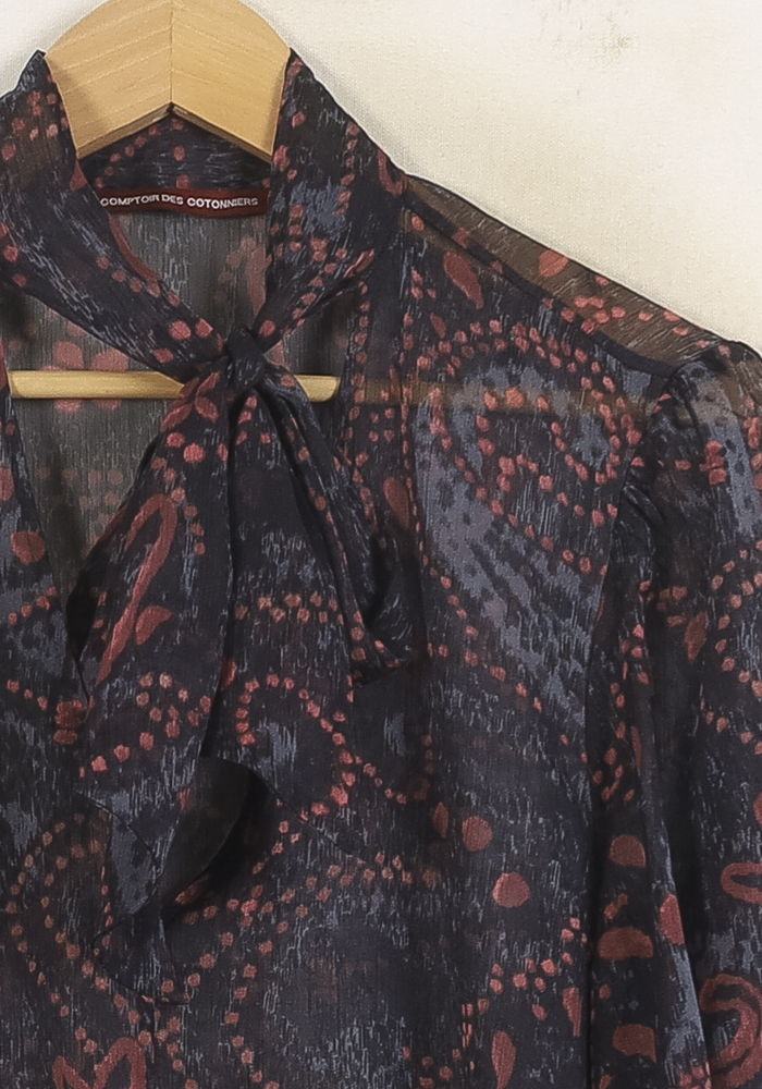 Robe Volantée Bleu et Rouge - Taille XXL/44