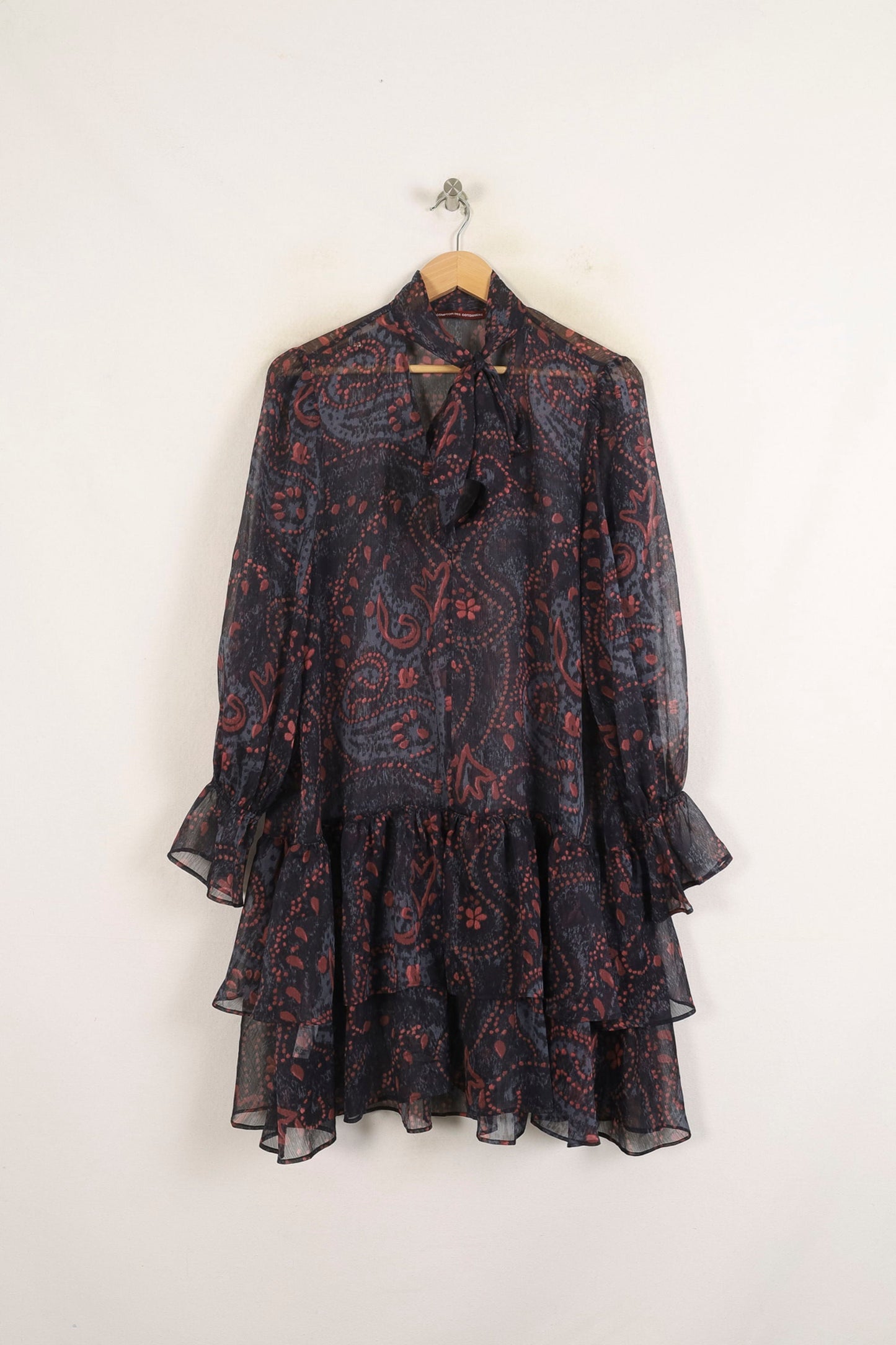 Robe Volantée Bleu et Rouge - Taille XXL/44