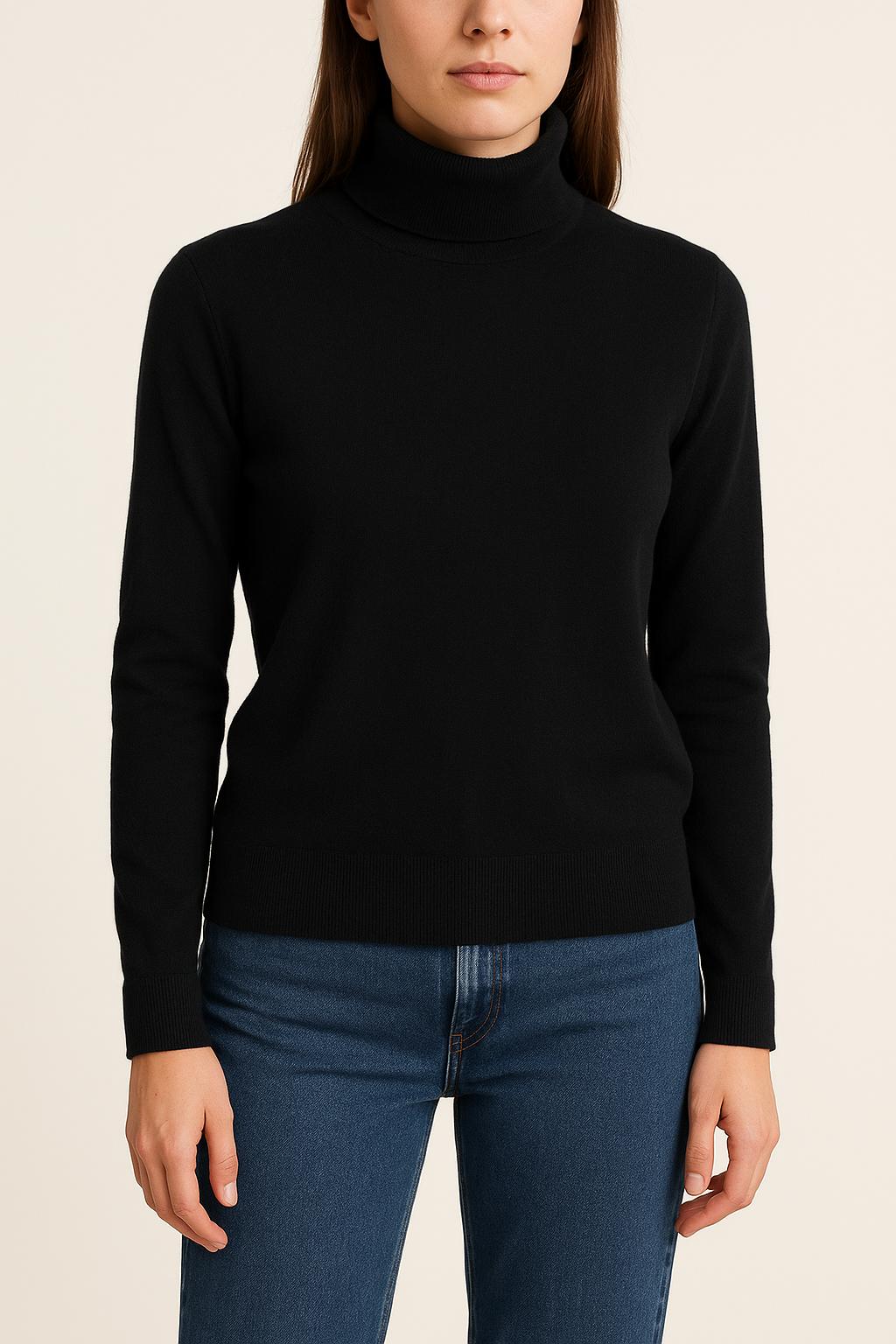 Pull Col Roulé Bleu - Taille XS/34