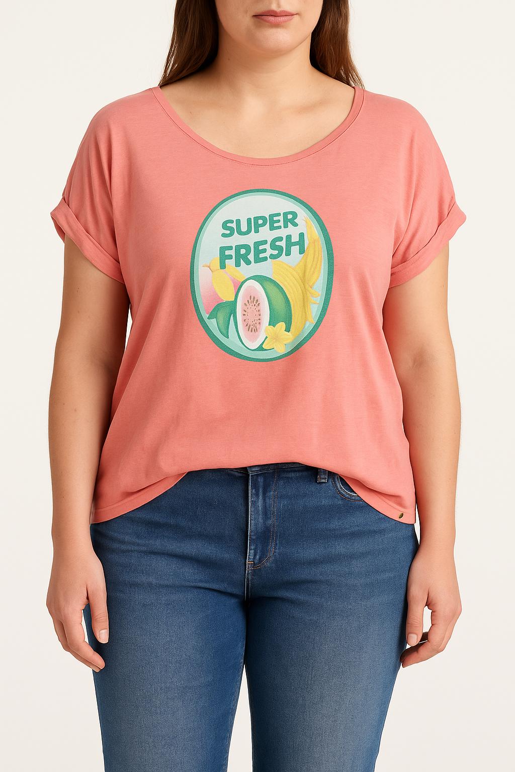 Tee-shirt Rose - Taille L/40