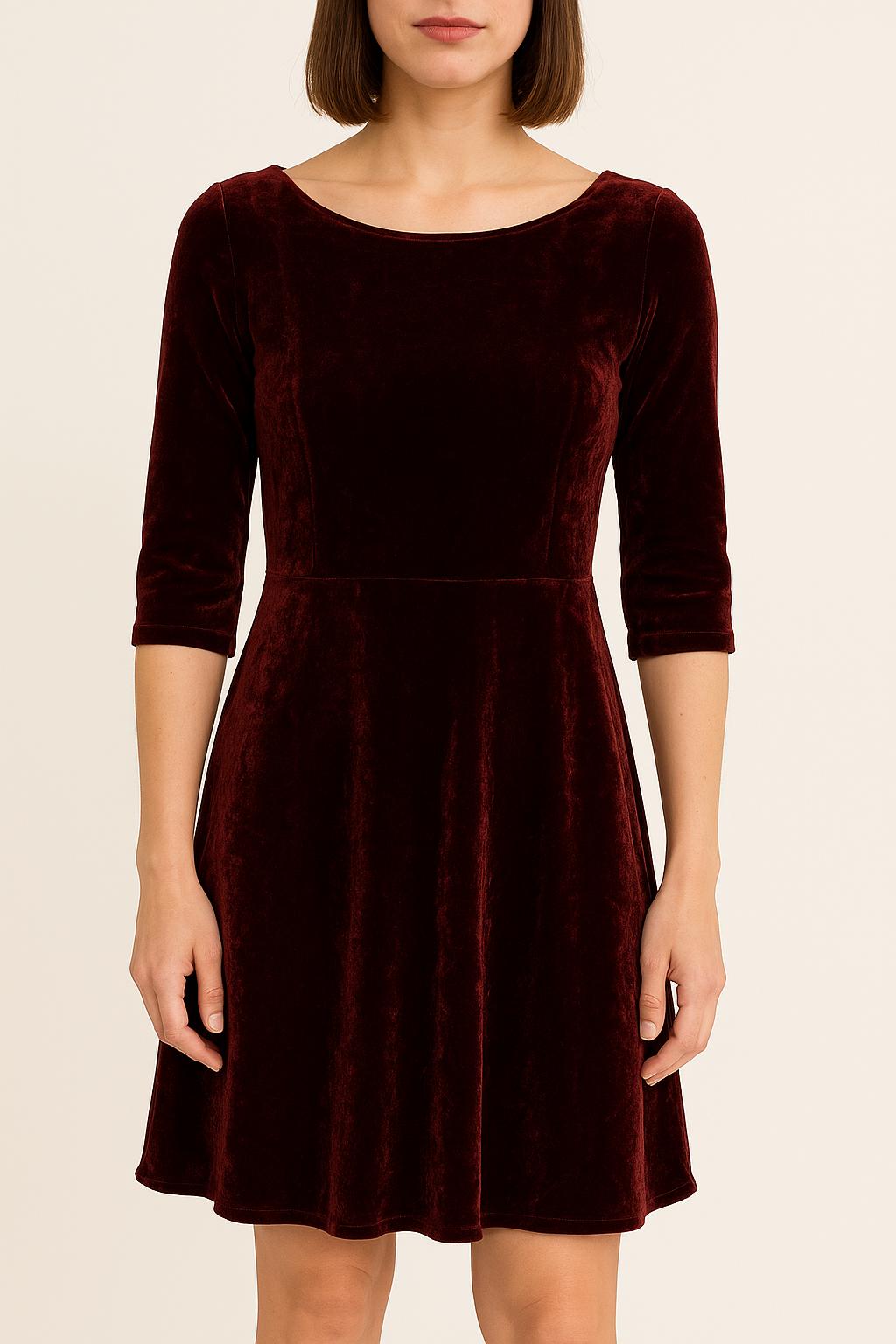 Robe Mi-longue Bordeaux - Taille S/36