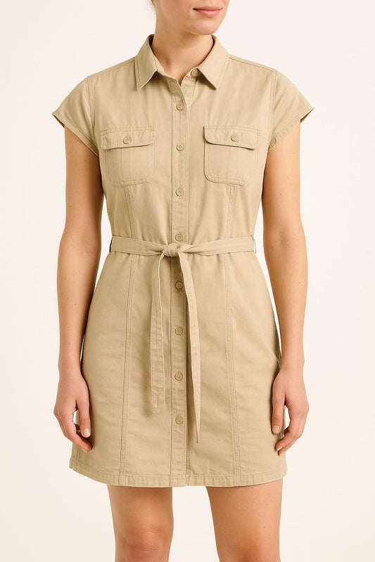 Robe Chemise Beige - Taille S/36