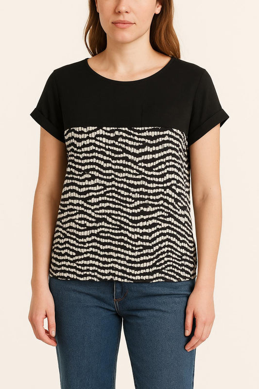 Tee-shirt Noir et Blanc - Taille T.U.