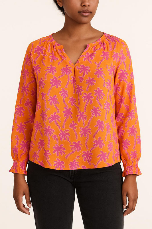 Blouse Orange et Rose - Taille M/38