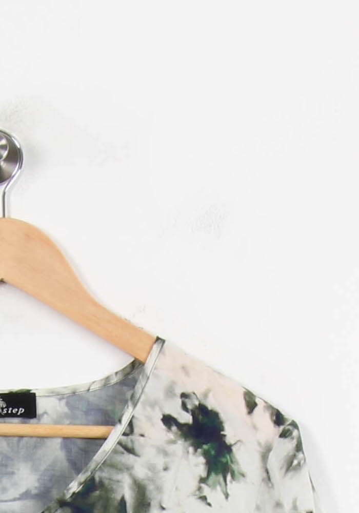 Blouse Verte et Blanche - Taille M/38