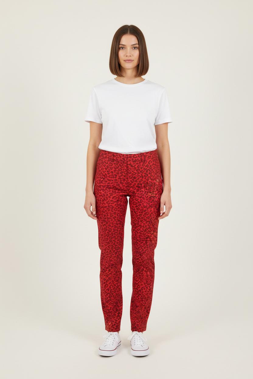 Pantalon Slim Rouge et Noir - Taille XS/34
