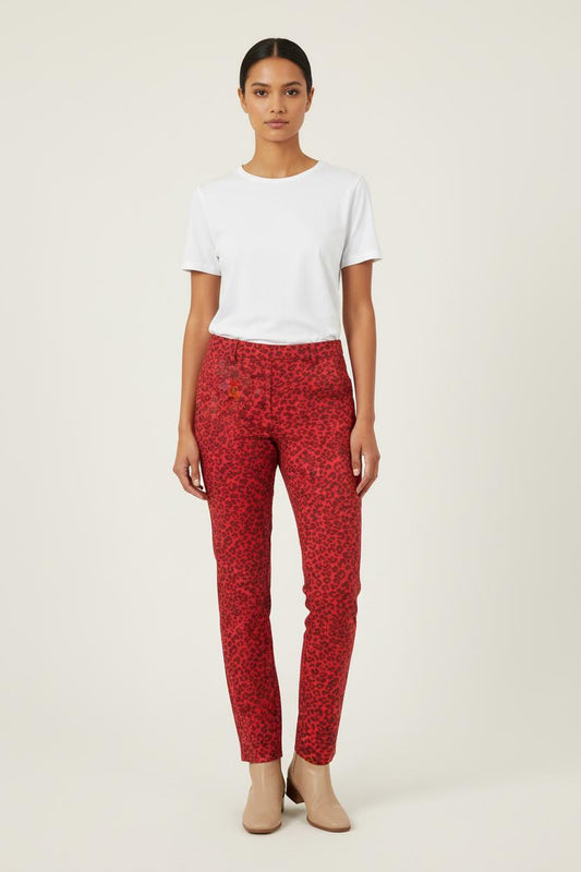Pantalon Skinny Rouge et Noir - Taille XS/34