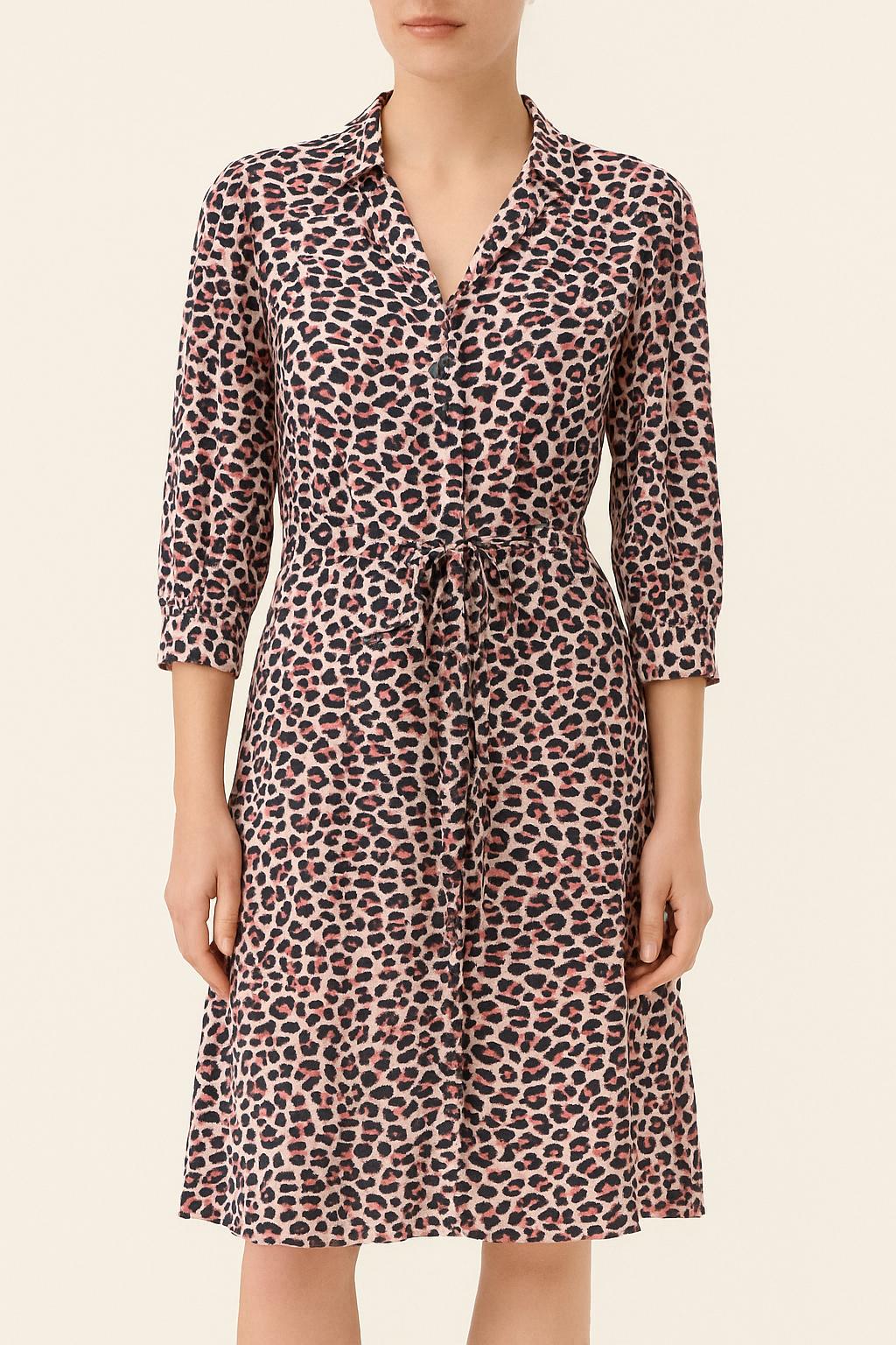 Robe Midi Rose et Noir - Taille XS/34