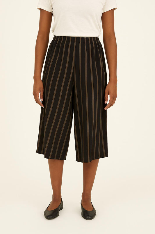 Pantalon Large Noir et Beige - Taille XS/34