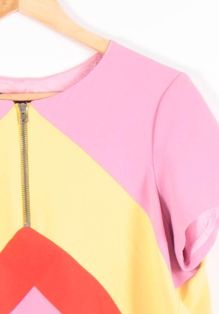 Blouse Rose Jaune et Rouge - Taille XL/42