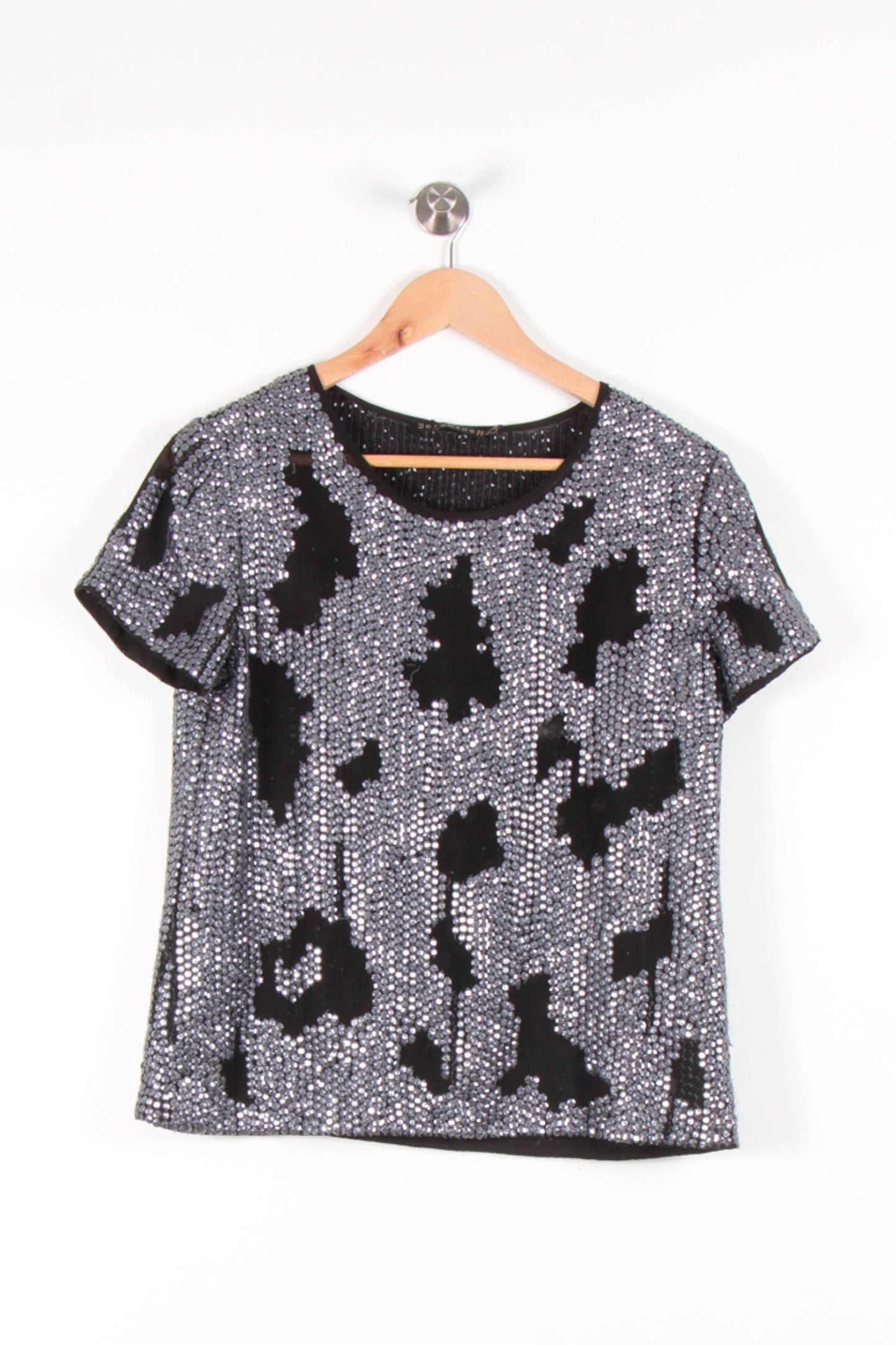 Blouse Noire et Argentée - Taille M/38