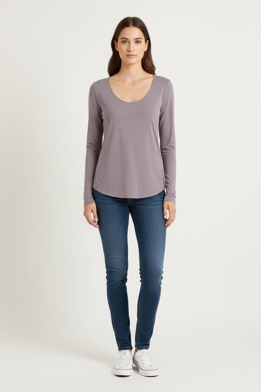 T-shirt Manches Longues Gris - Taille M/38