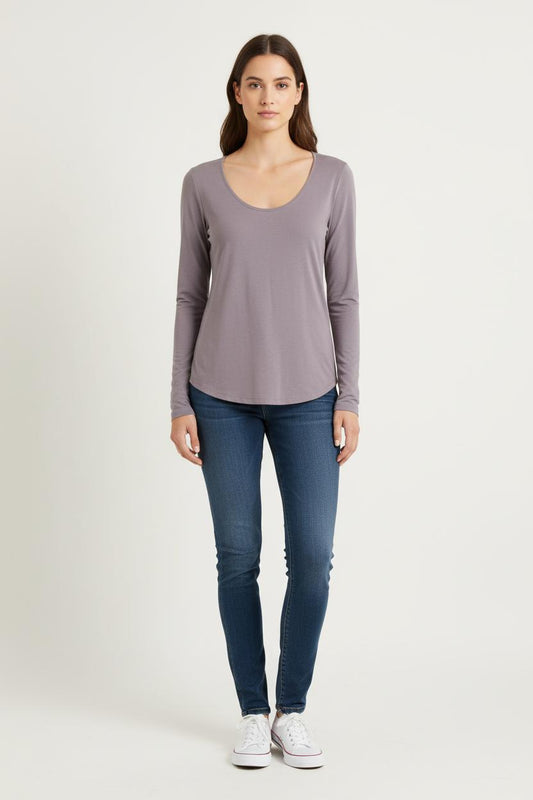 T-shirt Manches Longues Gris - Taille M/38