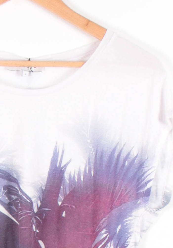 Tee-shirt Blanc et Violet - Taille S/36