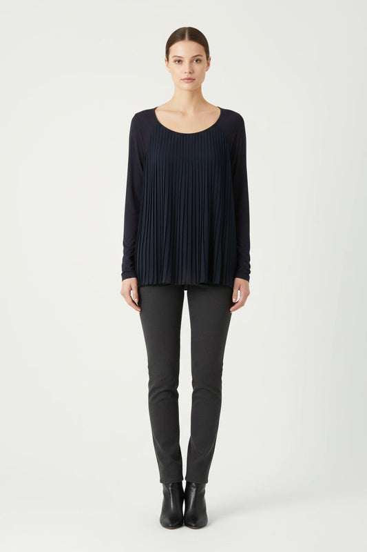 Blouse Plissée Bleue - Taille L/40