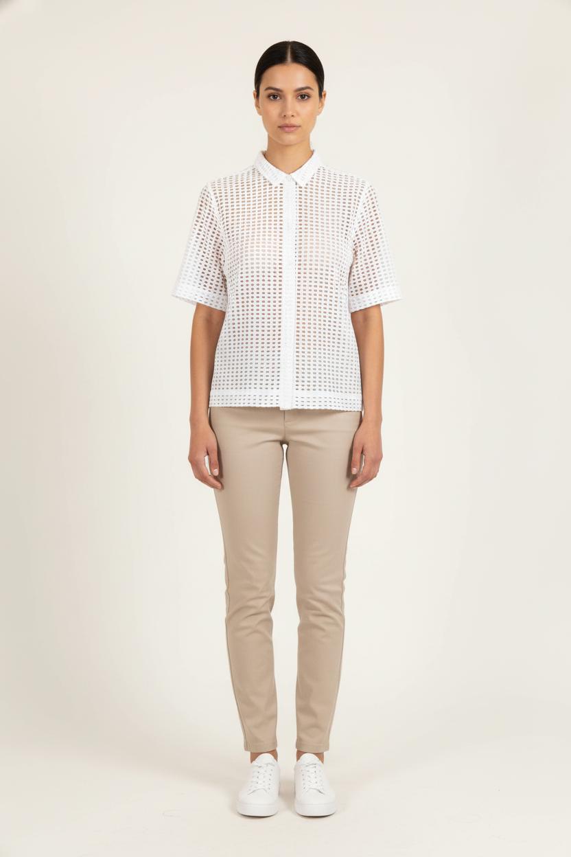 Chemise à Manches Courtes Blanche - Taille M/38