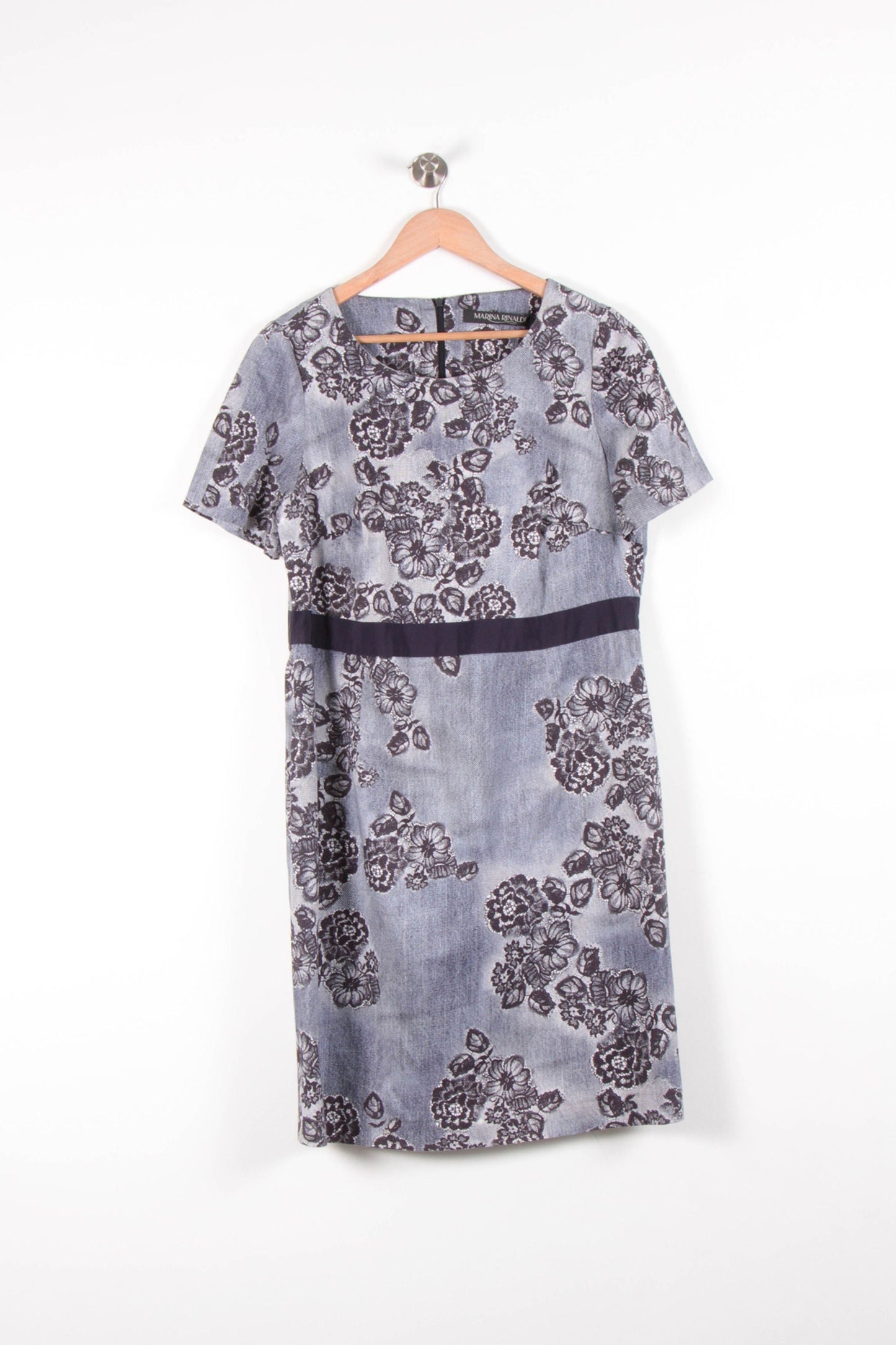 Robe Fleurie Bleue et Noire - Taille XXL/44