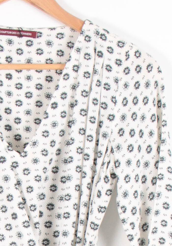 Blouse Blanche et Noire - Taille XS/34