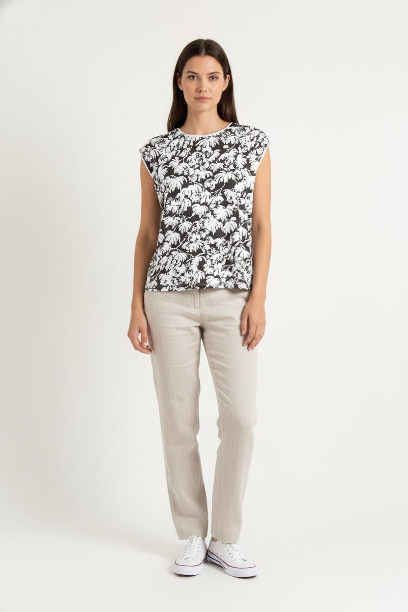 Top Noir et Blanc - Taille S/36