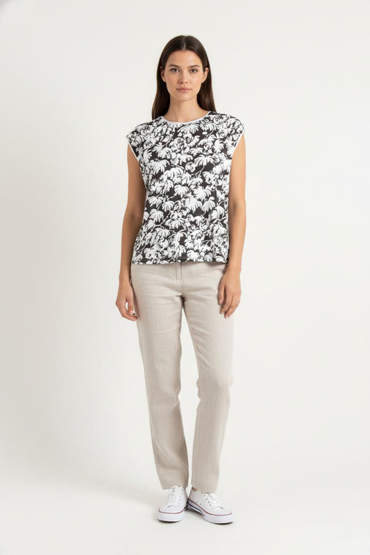 Top Noir et Blanc - Taille S/36