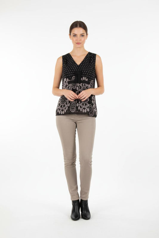 Blouse Noire et Grise - Taille M/38