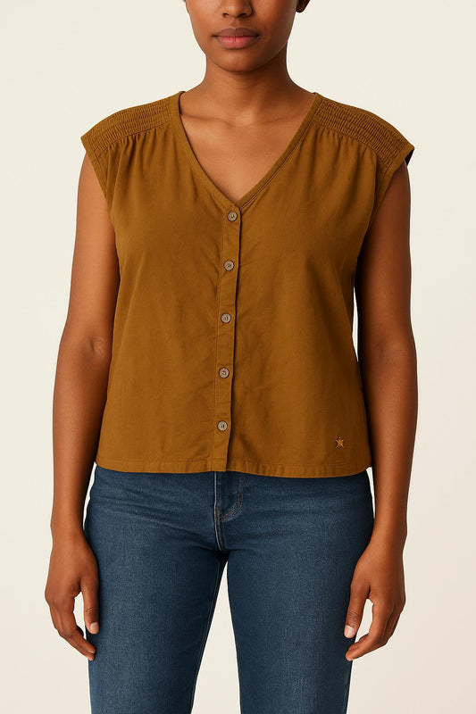 Blouse marron - Taille S/36
