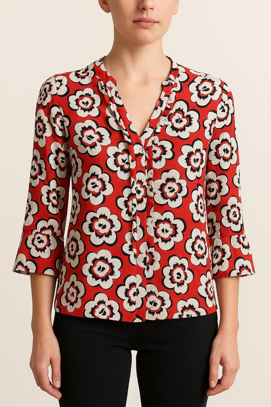 Blouse Rouge et Blanche - Taille S/36
