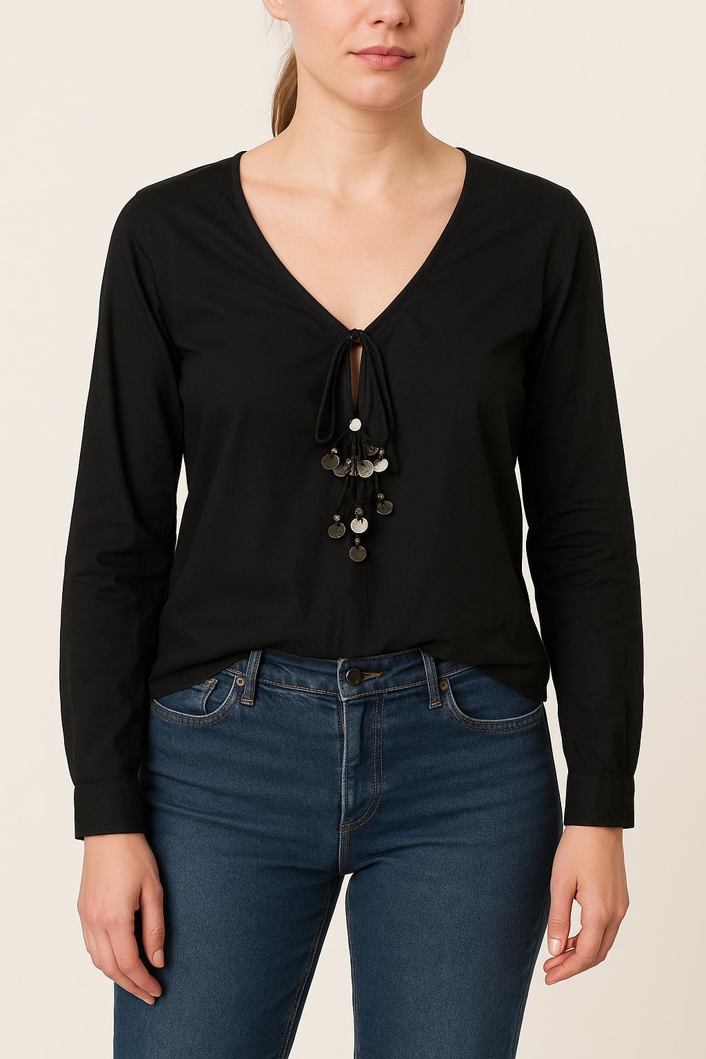 Blouse Noire - Taille S/36