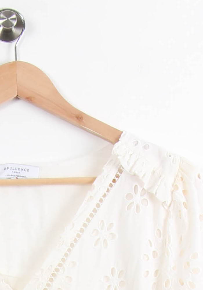 Robe Brodée Blanche - Taille M/38