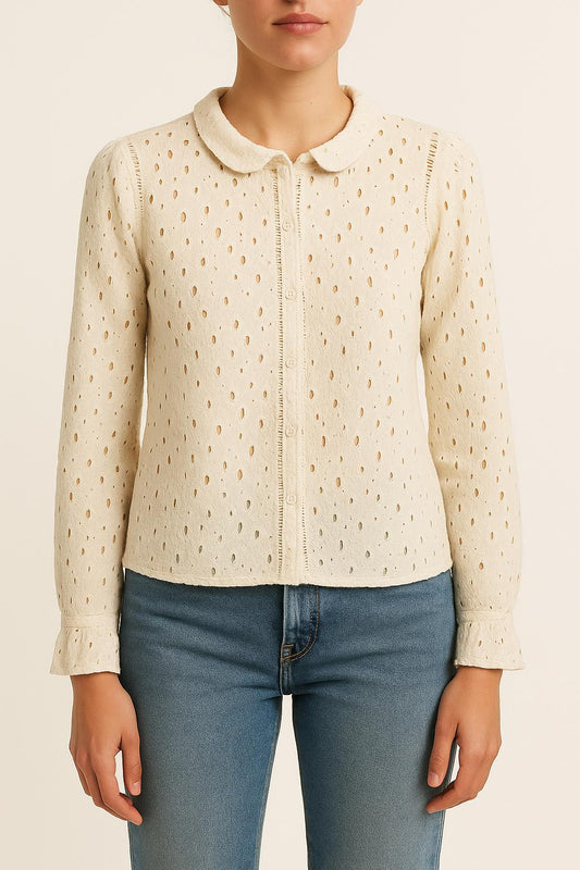 Blouse Beige - Taille S/36