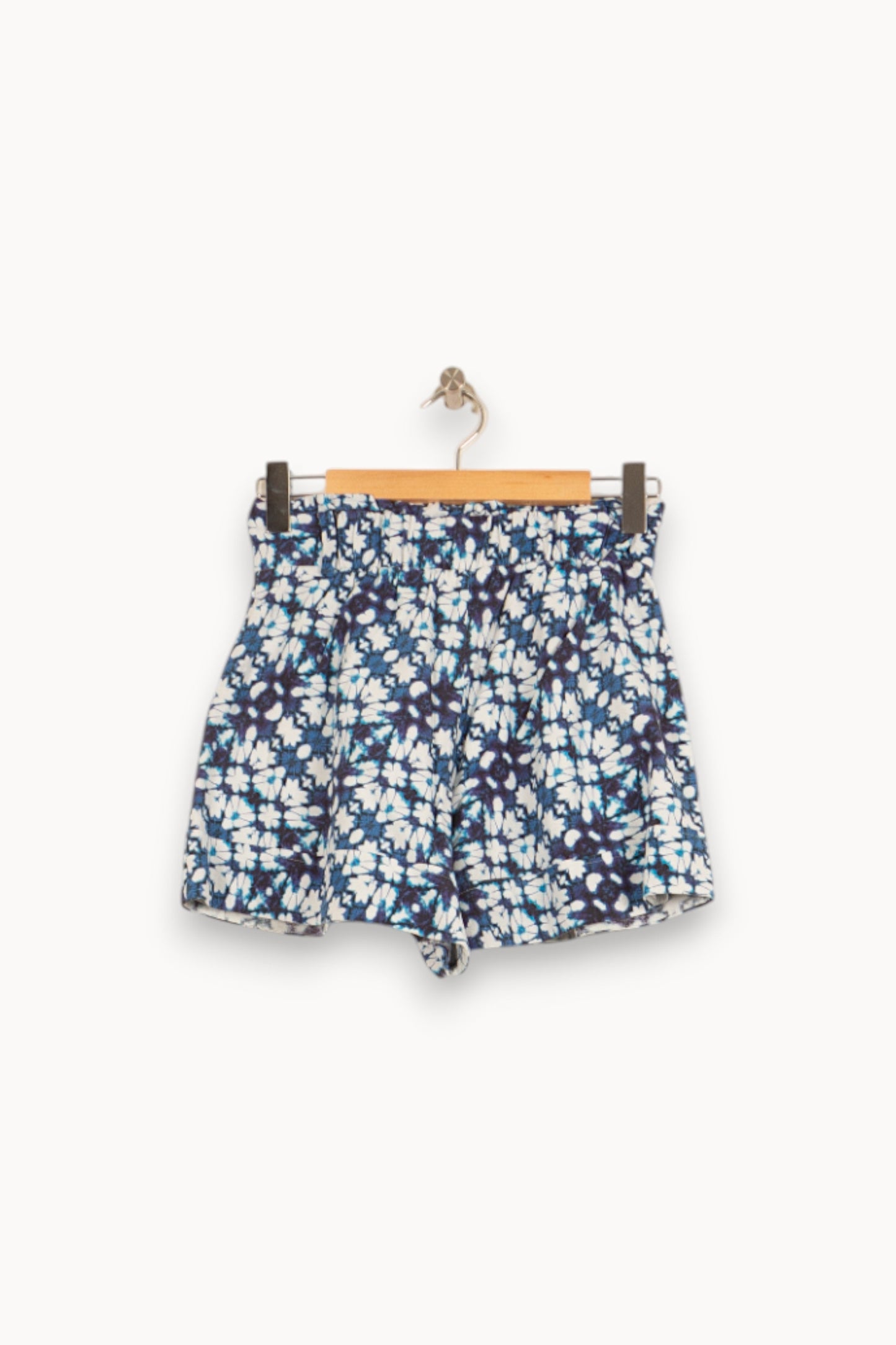 Short Fleuri Bleu et Blanc - Taille S/36