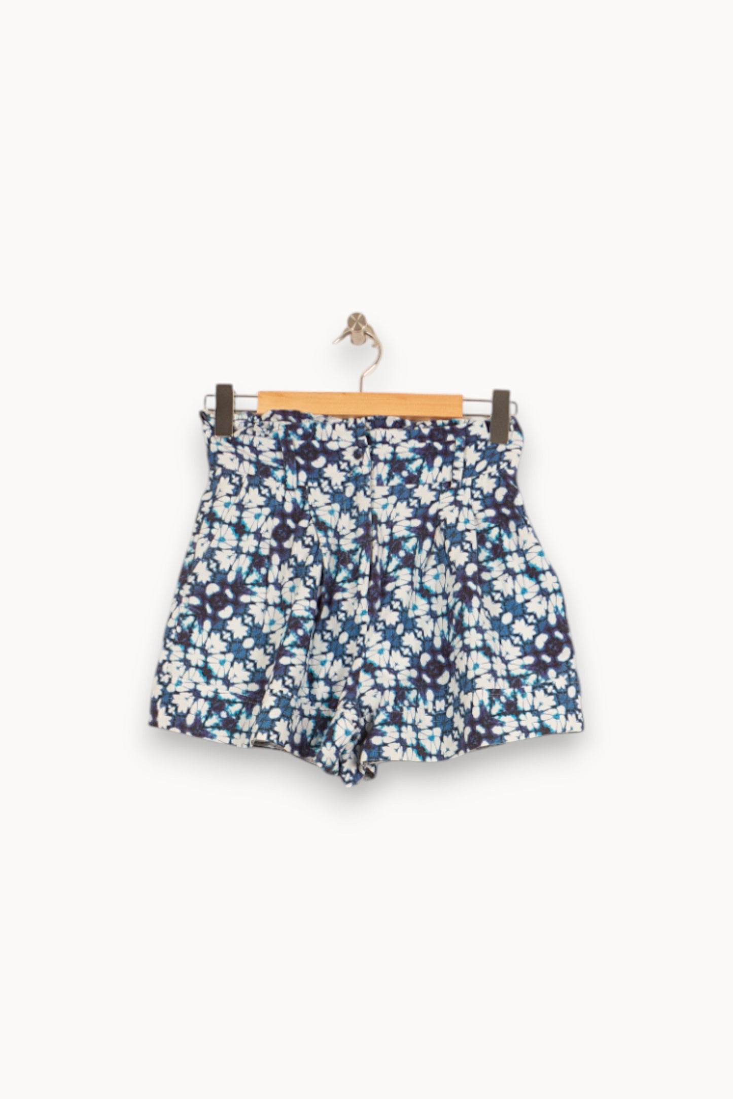 Short Fleuri Bleu et Blanc - Taille S/36