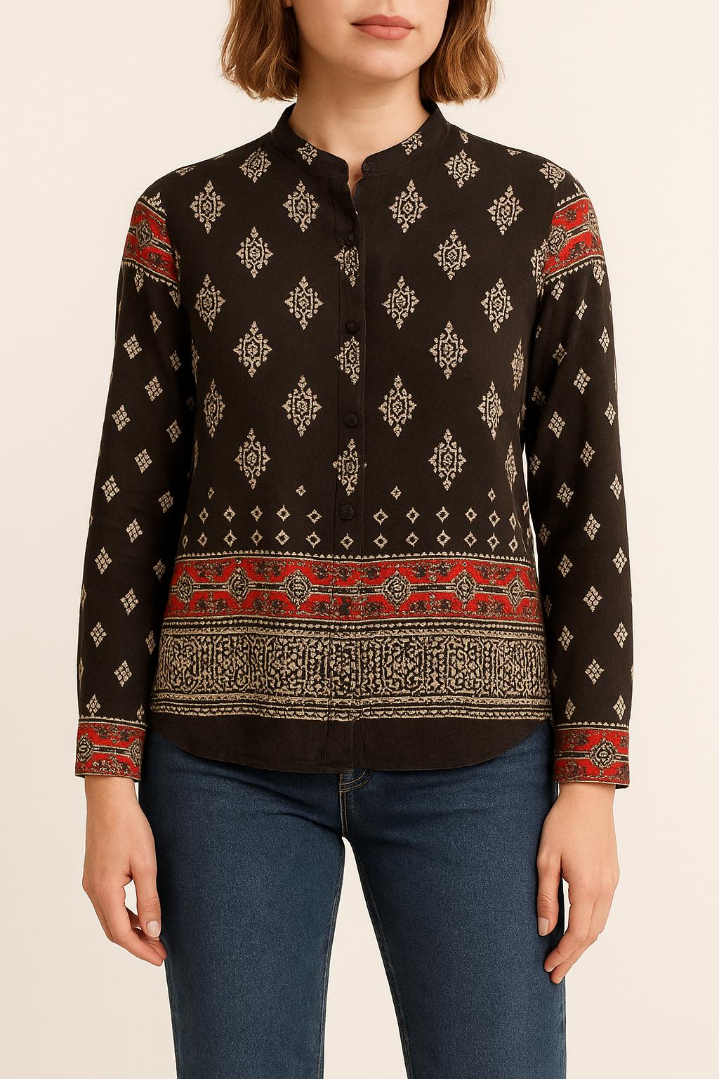 Chemise Noire et Rouge - Taille M/38