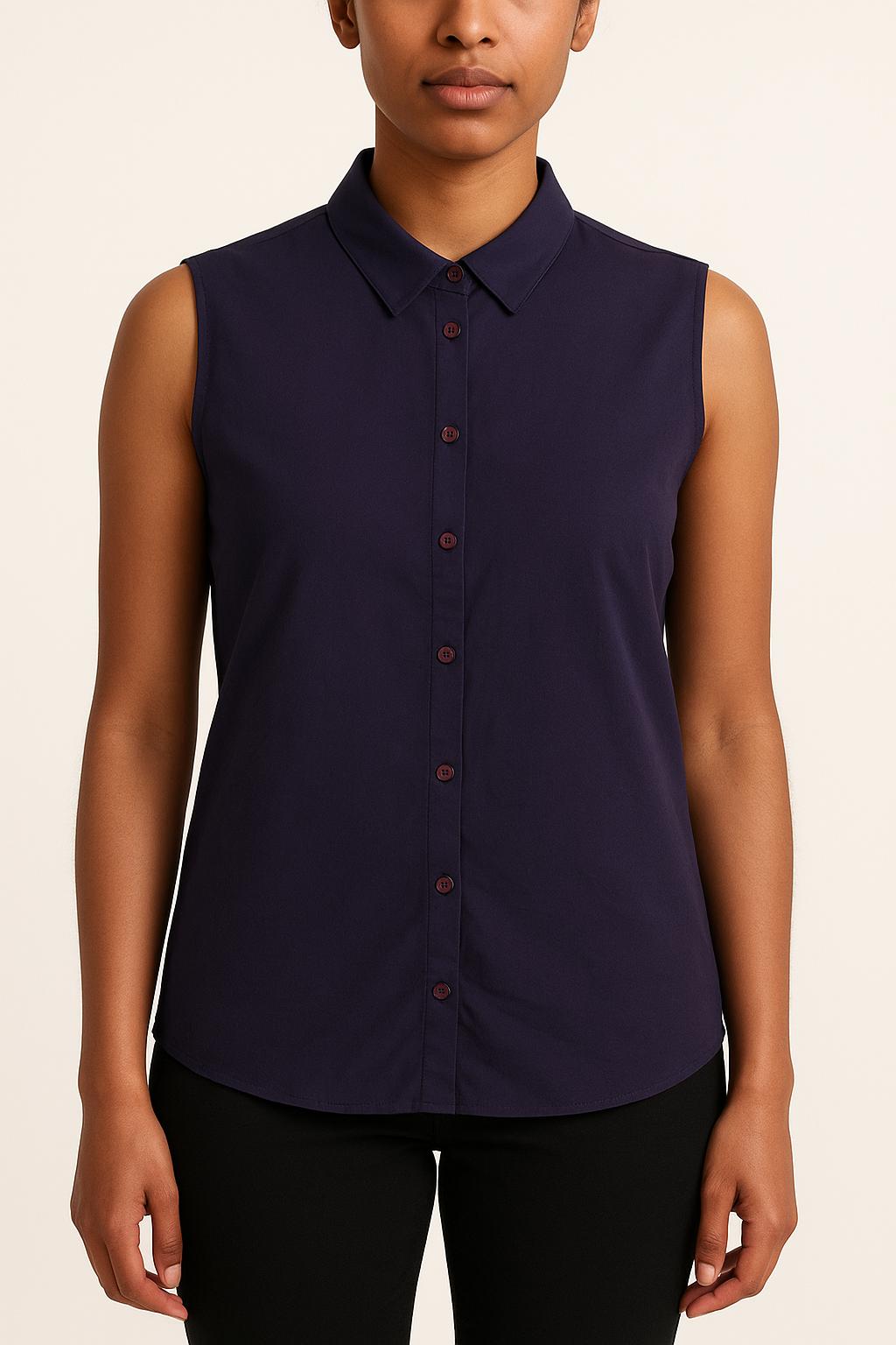 Chemisier Sans Manches Bleu - Taille XS/34